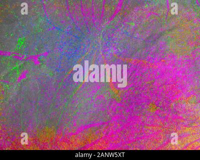 Abstract sfondo di colori vividi texture è adatto per impiego in progetti sulla fantasia, creatività e design.Il colore predominante è il rosa Foto Stock