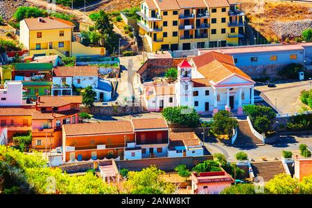 Buggerru città architettura in Sardegna Sud reflex Foto Stock