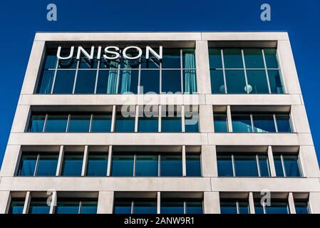 Unison Trade Union - La Sede Principale Dell'Unison Trade Union Di Euston Road, Londra, Regno Unito. Architetti Squire And Partners, Londra, 2011 Foto Stock