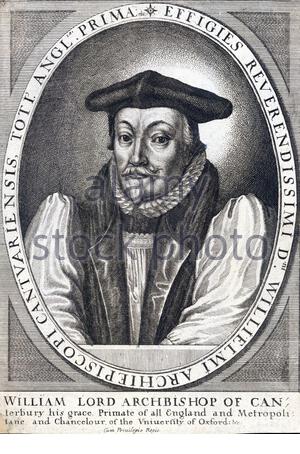 Il dottor William narra ritratto, 1573 - 1645 era un arcivescovo inglese e accademico. È stato Arcivescovo di Canterbury dal 1633, durante la regola personale di Charles I. arrestato nel 1640, egli è stato eseguito nel 1645. Attacco mediante incisore boemo Wenceslaus Hollar da 1600s Foto Stock