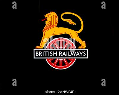 Logo British Railways Cycling Lion, utilizzato dal 1948 al 1956 Foto Stock