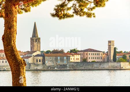 Porec città sulla penisola dell'Istria in Croazia Foto Stock