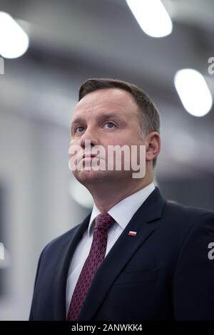 Czestochowa, Polonia - 25 Ottobre 2018: Andrzej Duda presidente della Polonia durante il convegno nazionale dei delegati NSZZ Solidarnosc Foto Stock