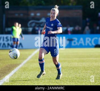 BOREHAMWOOD, Inghilterra - gennaio 19: Chelsea Ladies Betania Inghilterra durante la Barclays donna Super League match tra Arsenal donne e Chelsea donne un Foto Stock