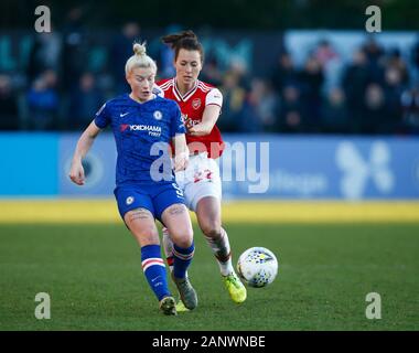 Chelsea Ladies Betania Inghilterra durante la Barclays donna Super League match tra Arsenal donne e Chelsea donne a Prato Park Stadium on gennaio 19, 2020 a Borehamwood, Inghilterra (foto di AFS/Espa-Images) Foto Stock