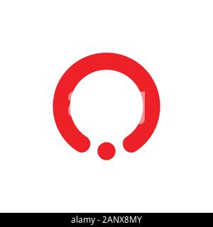 Cerchio dot pulsante di alimentazione sun logo design Illustrazione Vettoriale