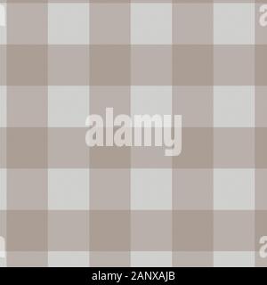 Twill taupe e plaid di bufalo bianco motivo senza cuciture sfondo grafico. 12x12 per carta digitale, sfondi e altri progetti. L'illustrazione è un controllo Foto Stock