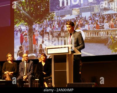 I desideri Jerôme Baloge stessa proiettata da 2030 raddoppiando il numero di studenti sviluppando l'economia digitale diventando centro di Olympic prepara Foto Stock