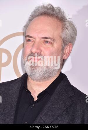 HOLLYWOOD, CA - 18 gennaio: Sam Mendes assiste 31 produttori annuale Guild Awards a Hollywood Palladium on gennaio 18, 2020 a Los Angeles, California. Foto Stock