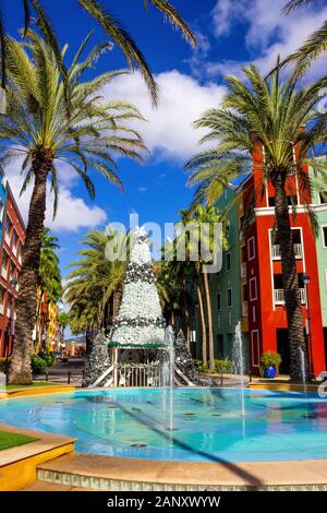 Willemstad, Curacao, Paesi Bassi - Specifici edifici colorati in Curacao Foto Stock