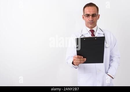 Ritratto di coppia bello uomo persiano medico Foto Stock