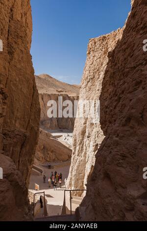 La Valle dei Re, la Valle delle Porte dei Re, Luxor, Egitto, Nord Africa, Africa Foto Stock