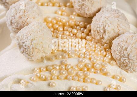 Con gelato alla vaniglia con cocoanuts. Foto Stock