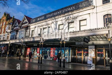 Vista generale di Beale's department store in Southport, Liverpool. Il department store è stato messo in vendita come la catena decide di chiamare gli amministratori. Foto Stock