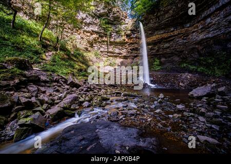 Forza Hardraw cascata è il singola più alta cascata di caduta in Inghilterra. Foto Stock