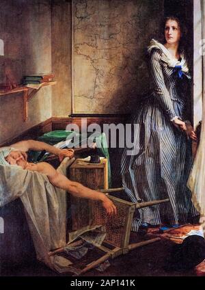 Paul Baudry, l assassinio di Marat, (Charlotte Corday), pittura, 1860 Foto Stock