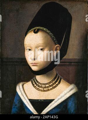 Petrus Christus, Ritratto di una giovane donna, pittura, circa 1470 Foto Stock