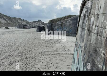 Bunker tedesco in danimarca - Jutland settentrionale Foto Stock