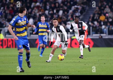 Torino, Italia. 19 gennaio 2020. Campionato italiano A. Juventus FC vs Parma Calcio. Paulo Dybala della Juventus FC. Foto Stock