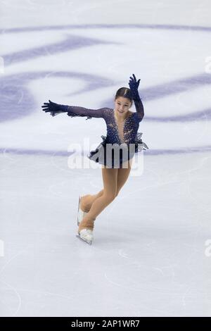 Alysa Liu di Stati Uniti d'America compete durante junior ladies pattinaggio gratuito al Palavela pattinaggio su ghiaccio a Torino il 6 dicembre, 2019 Foto Stock