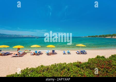 Spiaggia di Cannigione - Golfo di Arzachena - Sardegna - Italia Foto Stock