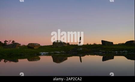 Piccola piscina ancora su Bodmin Moor, Cornwall, Regno Unito Foto Stock