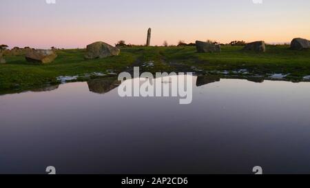 Piccola piscina ancora su Bodmin Moor, Cornwall, Regno Unito Foto Stock