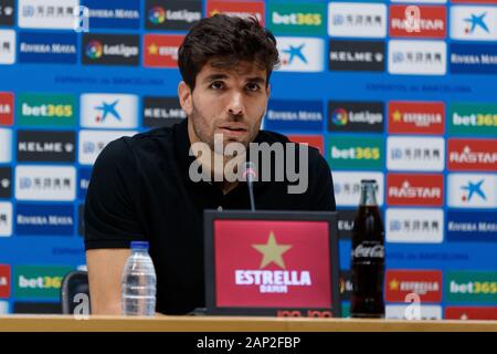 Barcellona, Spagna. Xix gen, 2020. Presentazione di Leandro Cabrera come un nuovo giocatore del RCD Espanyol RCD a Stadium on gennaio 20, 2020 a Barcellona Spagna Credito: DAX/ESPA/Alamy Live News Foto Stock