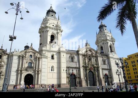 Cattedrale Basilica Di Lima, Basílica Catedral Metropolitana De Lima Y Primada Del Perú, Lima, Centro Storico, Perù, Sud America Foto Stock