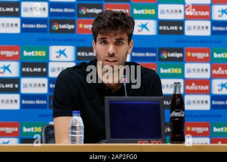 Barcellona, Spagna. Xix gen, 2020. Presentazione di Leandro Cabrera come un nuovo giocatore del RCD Espanyol RCD a Stadium on gennaio 20, 2020 a Barcellona Spagna Credito: DAX/ESPA/Alamy Live News Foto Stock