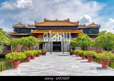 Opinioni su Imperial Royal Palace Hue, Vietnam Foto Stock