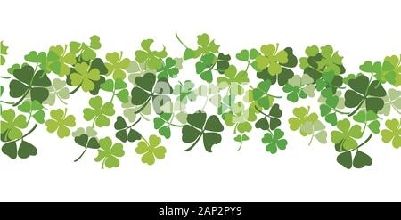 Il giorno di San Patrizio sfondo vettoriale con shamrock Illustrazione Vettoriale