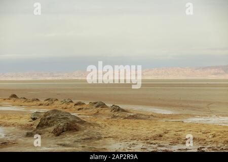 Chott el Djerid, il più grande lago salato del Sahara Foto Stock