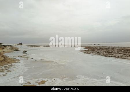 Chott el Djerid, il più grande lago salato del Sahara Foto Stock