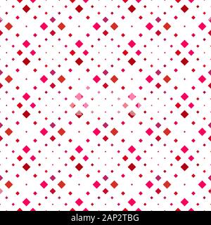 Abstract seamless crimson quadrato geometrico sfondo pattern - rosso vector graphic design da piazze in diagonale Illustrazione Vettoriale