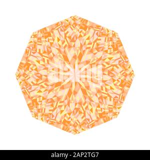Isolato con piastrelle a mosaico poligono ottagono - ottagonale vettore colorato elemento di design con forme geometriche Illustrazione Vettoriale