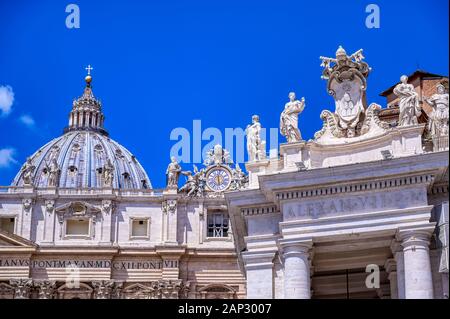 Città del Vaticano - 31 Maggio 2019 - Piazza San Pietro si trova nella Città del Vaticano vicino a Roma, Italia. Foto Stock