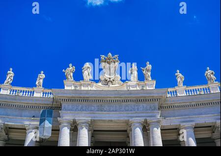 Città del Vaticano - 31 Maggio 2019 - Piazza San Pietro si trova nella Città del Vaticano vicino a Roma, Italia. Foto Stock