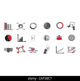 Infographics Set - Icone di Business Illustrazione Vettoriale