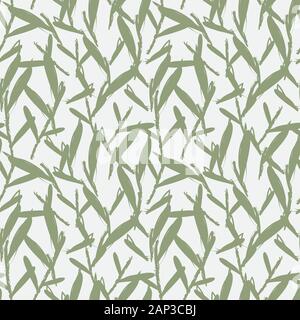 Abstract foglia botanico seamless Pattern per stampe di moda, sfondi, siti web, carta da parati, artigianato Illustrazione Vettoriale