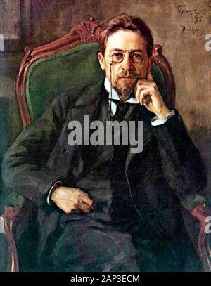 Ritratto di Anton Pavlovich Chekhov - Osip Braz, circa 1898 Foto Stock