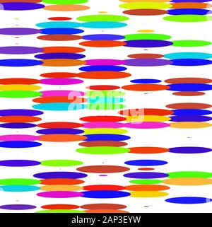 Ovali multicolore su sfondo bianco Illustrazione Vettoriale