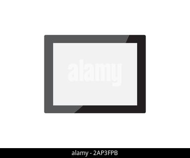 Vuoto realistico nere orizzontali picture frame isolati su sfondo bianco. Vettore di photoframe in vetro per interior design illustrazione. A4 foto d'epoca fra Illustrazione Vettoriale