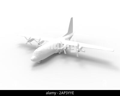 3D rendering di un veicolo di trasporto propellente isolato su spazio vuoto bianco Foto Stock