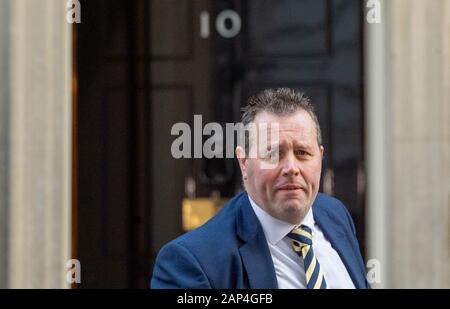 Londra, Regno Unito. Xxi gen, 2020. Mark Spencer, Chief Whip, arriva in una riunione del gabinetto a 10 Downing Street, Londra Credito: Ian Davidson/Alamy Live News Foto Stock