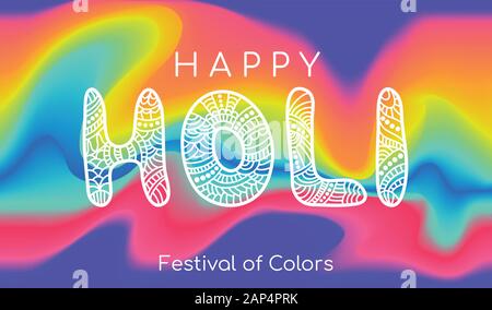 Happy Holi. Vector colorato modello di pagina di intestazione Illustrazione Vettoriale