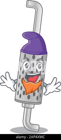 Funny tubo di scarico mascotte cartoon eseguito come un elfo Illustrazione Vettoriale