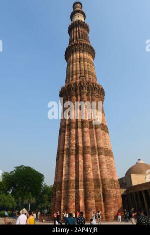 Qutub Minar Complesso, Nuova Delhi, Delhi, India Foto Stock