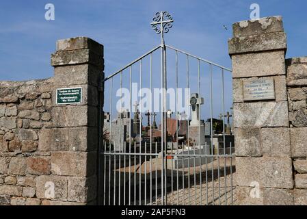 Ile de Batz, Commonwealth War Graves, Finisterre, Bretagne, Francia, Europa Foto Stock