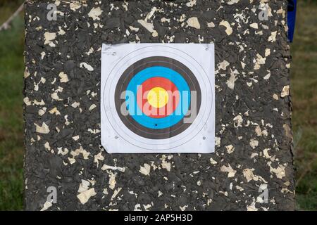 Colore standard obiettivo per riprese su uno sfondo nero Foto Stock